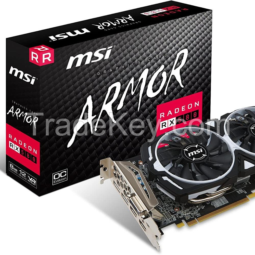  New MSI RADEON RX 580 ARMOR 8G OC Graphics Card '8GB GDDR5, 1366Hz, AMD Polaris 20 XTX GPU