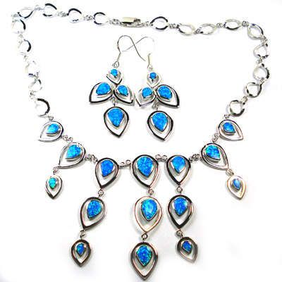 Jewelry Set-Opal Silver Jewelry (YS00228)