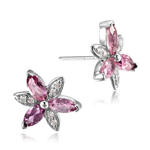 Silver Tourmaline Jewelry Earring (GE02893)