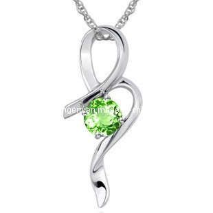 Silver Peridot Fashion Jewelry Pendant (GP00012)