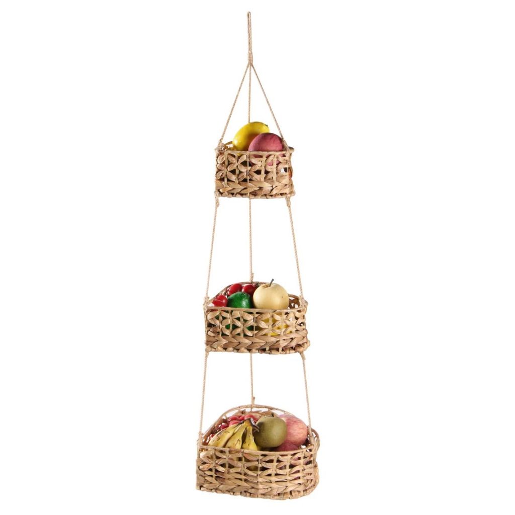 3 tier Fruit Basket Water Hyacinth Hanging Basket Vietnam Manufacturer