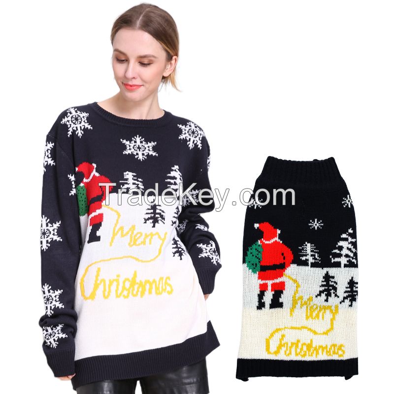 Wholesale custom Ugly Christmas sweater Matching Dog and human Dog sweater Pet and Owner Matching Sw
