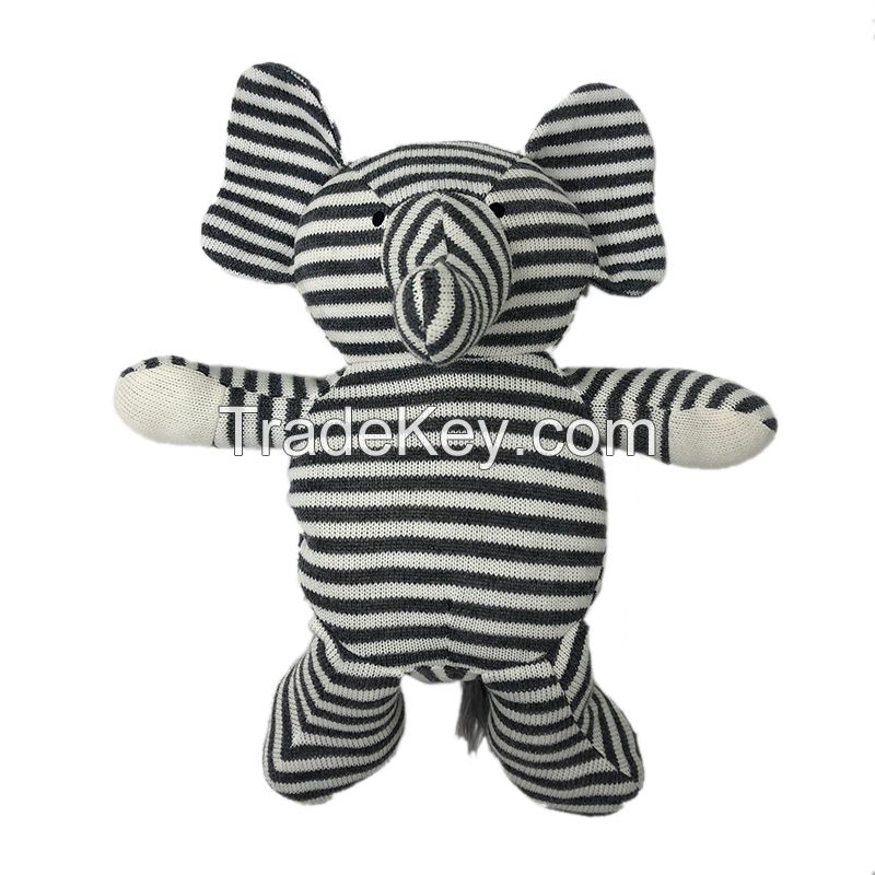2021 animal new design hot sale Soft Hand Knitted Toy, Elephant Doll Toy small knit toy