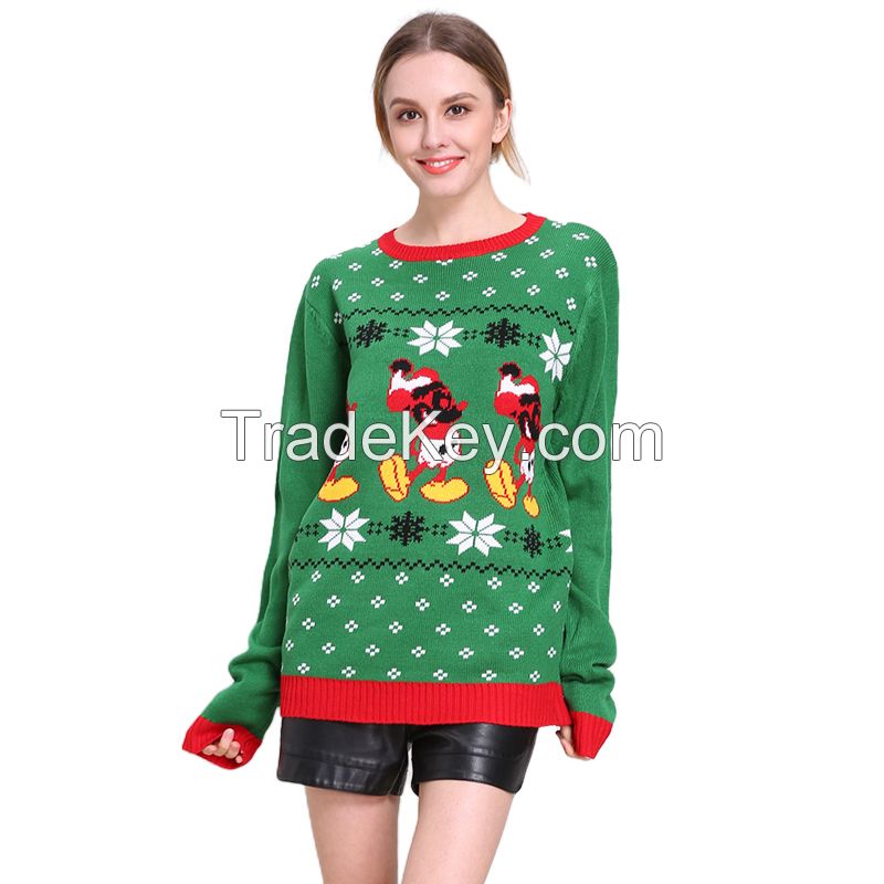 Winter New High quality Christmas pullover Long Sleeve Custom Plus Size Knitted jumper Ugly Christma