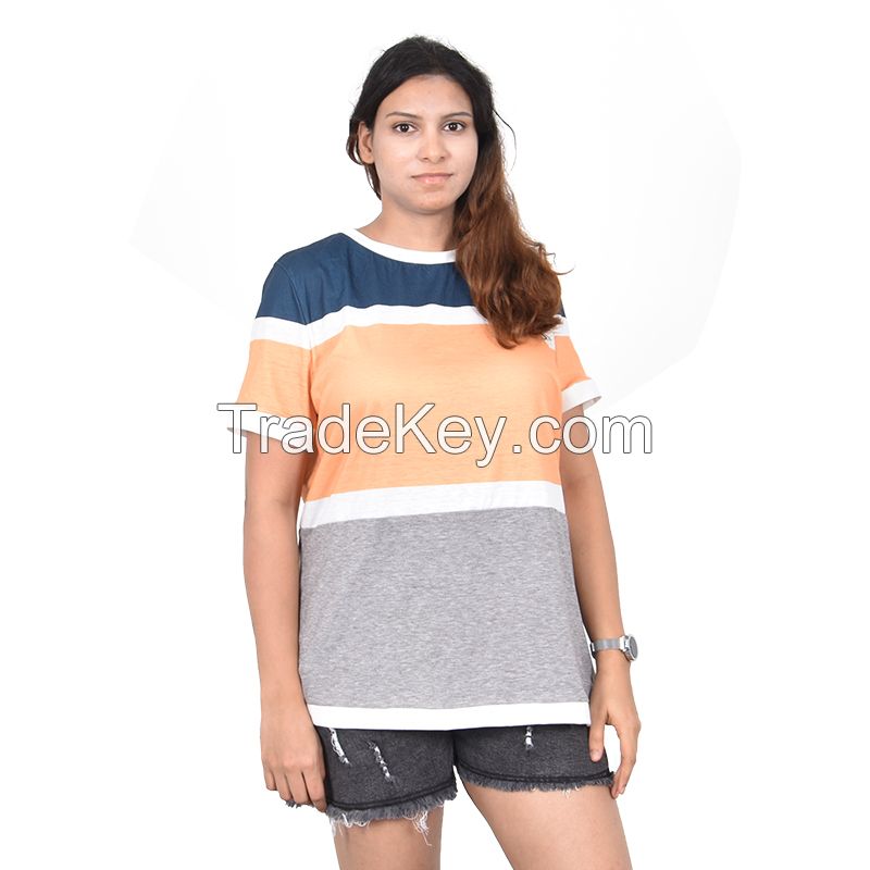 Latest 2021 new design women&apos;s Plus size t-shirts o neck plain short sleeve cotton casual short