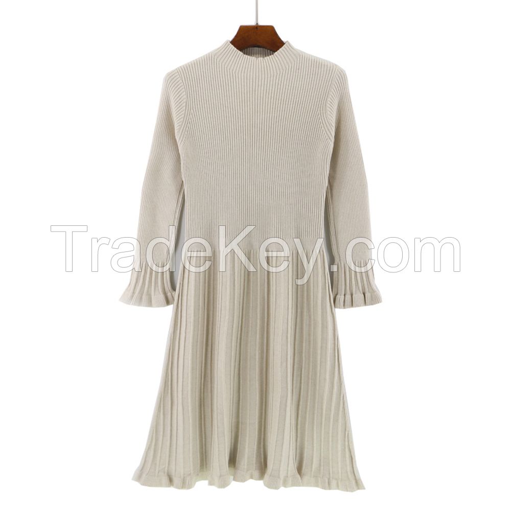 Custom winter knitted sweater latest design High quality with Butterfly cuff Half Turtleneck Plus si