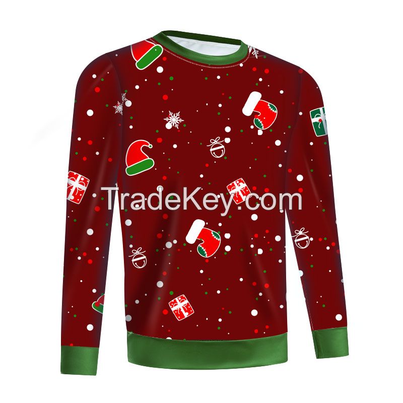 Latest Design Ladies Pullover Knitted Tops Customize Sweatshirt Women Christmas Sweater
