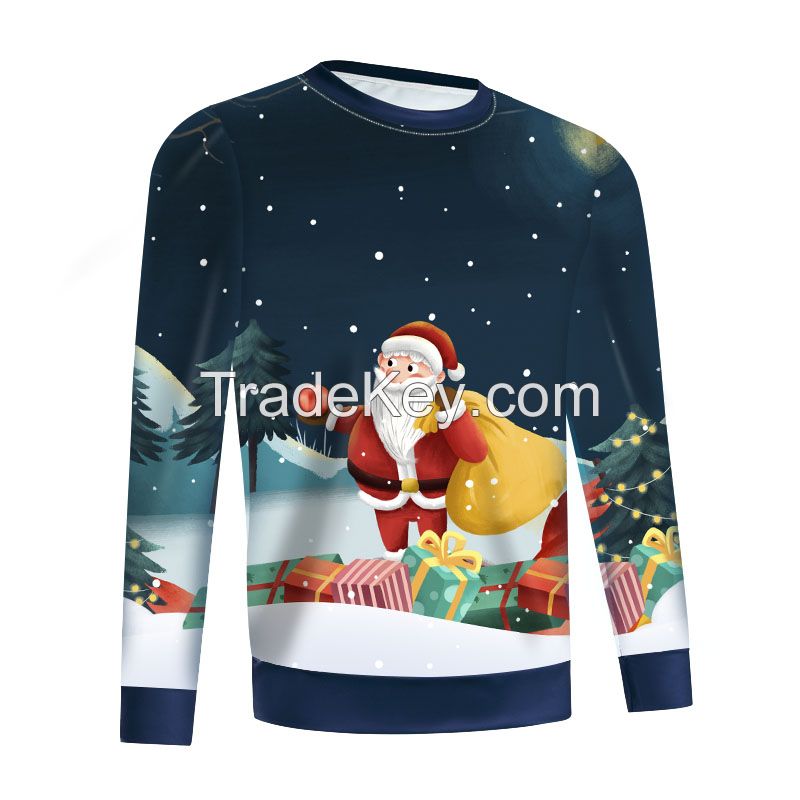 3D Christmas Tree  sweatshirt men ugly christmas sweater Ugly Sweater Knit New Year Eve Holiday Funn