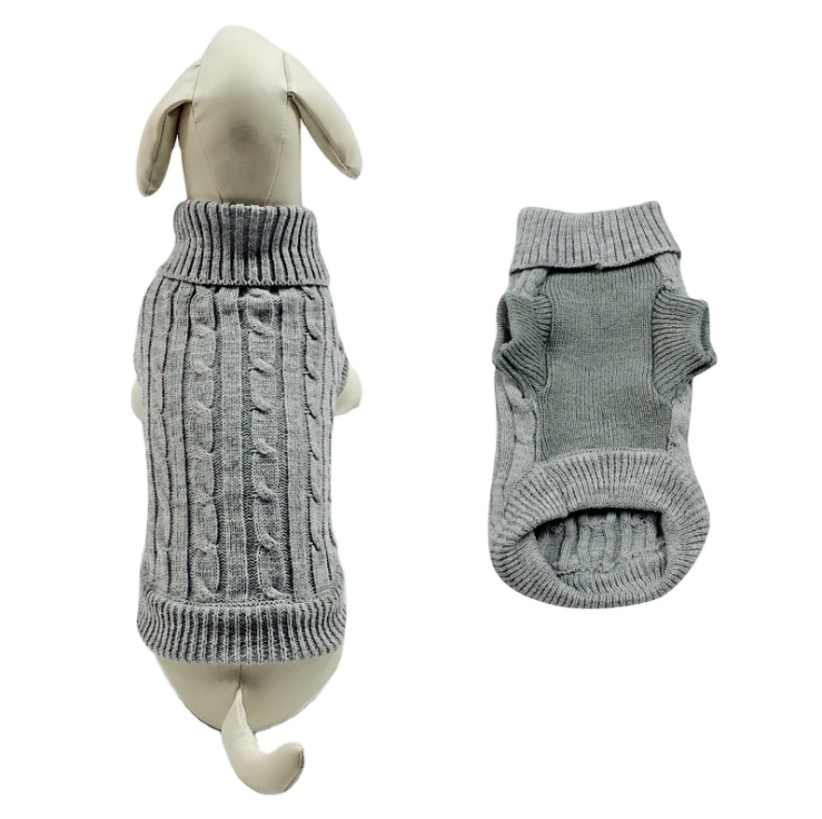New popular cashmere hand feel Acrylic Cable pattern  pet polar fleece dog sweater autumn and winter
