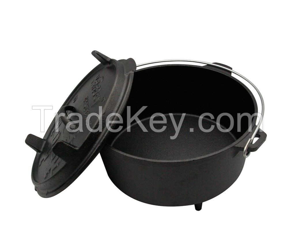 Camping Cast Iron Dutch Ovens with Three Legs