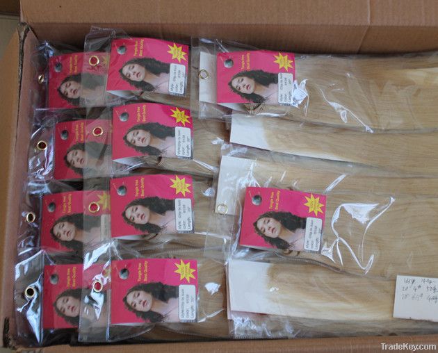 Sell 100% human brazilian hair weft extension