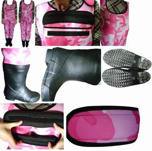 pink camo neoprene fishing wader