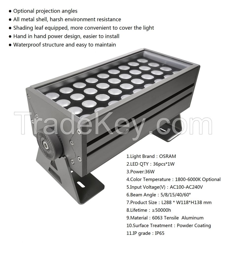 36W/48W/72W/90W/96W/100W Outdoor waterproof  flood lights