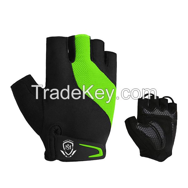  Custom Fingerless Men's Women's Shock Absorbing Bike Gloves Cycling Bicycle Balance Gloves Manufacturer