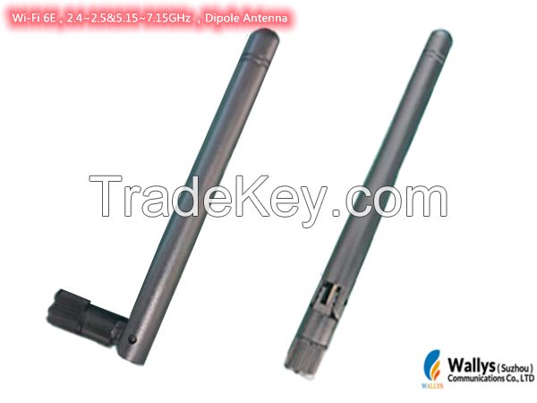 DRA24126ESBE Wi-Fi 6EÃ¯Â¼ï¿½2.4~2.5&amp;5.15~7.15GHz Ã¯Â¼ï¿½Dipole Antenna