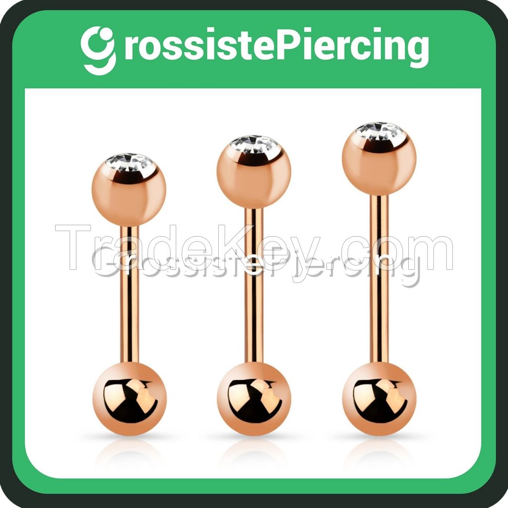 Barbell piercing langue