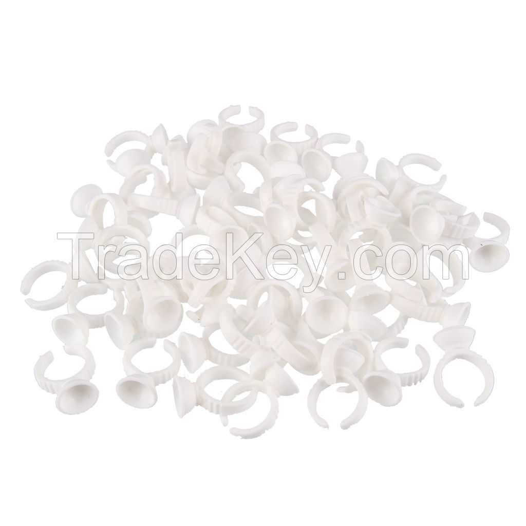 Disposable Plastic Glue Holder Rings 100pcs/Bag for Eyelash Extensions