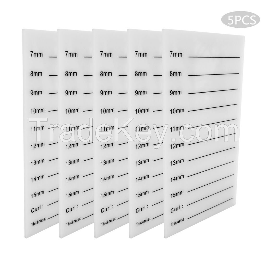 White Acrylic Lash Pallet 5 PCS/Pack Lash holder Tile for Eyelash Storage Box