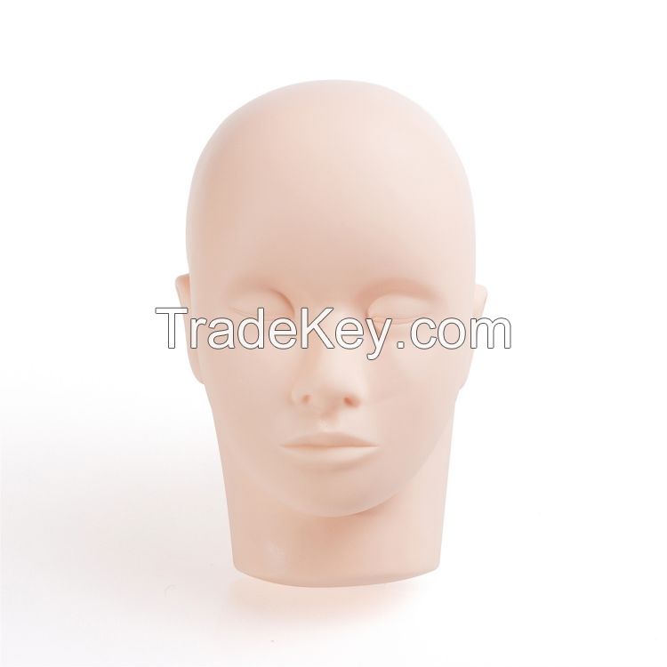Mannequin Training Head with 10 Pairs Practice Lashes Eyelash Extension Training Tool
