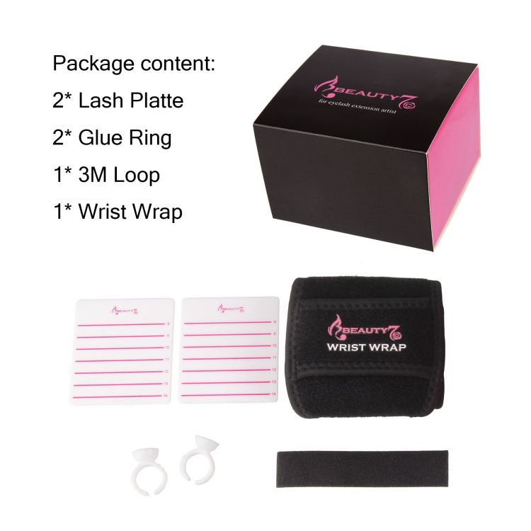 Wrist Wrap Acrylic Eyelash Extension Pallet Lash Holder Kit
