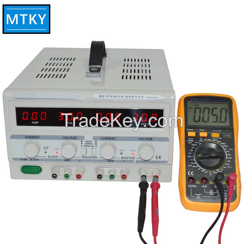 Dual Channel Output Power 30V 10A Precision Digital Adjustable Switching Linear DC Regulated Power Supply