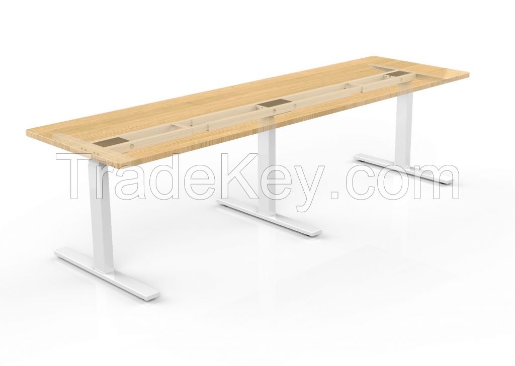 Height Adjustable L Shaped Standing Desk 180Ã‚Â°