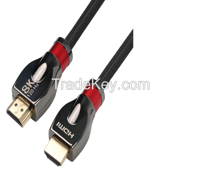 Hdmi 2.1v Cable 30awg  Od:6.5  Golden Plug Male To Male