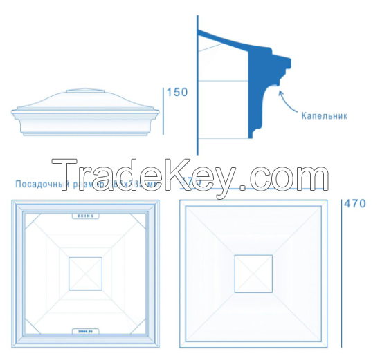 MONBLAN hood with 1 . 5 x 1 . 5 brick fit