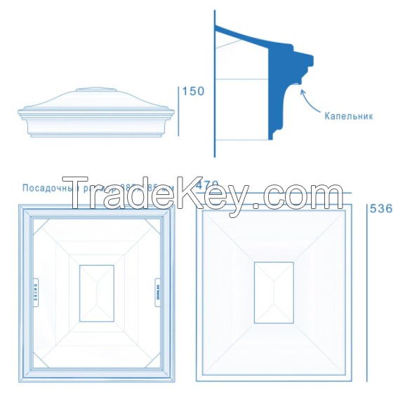 MONBLAN hood with 2 x 1 . 5 brick fit