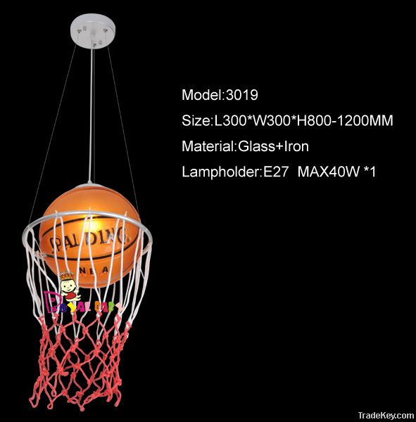 football pendant lamp, basketball ball lamp