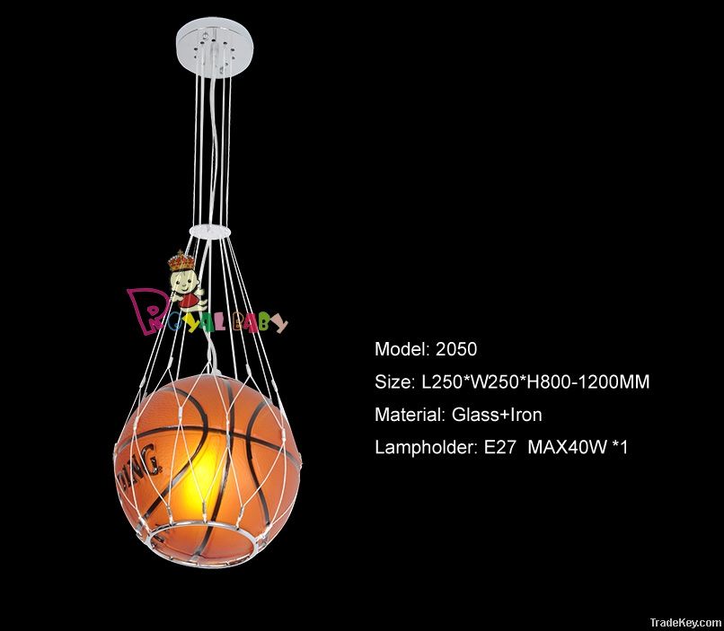 football pendant lamp, basketball ball lamp