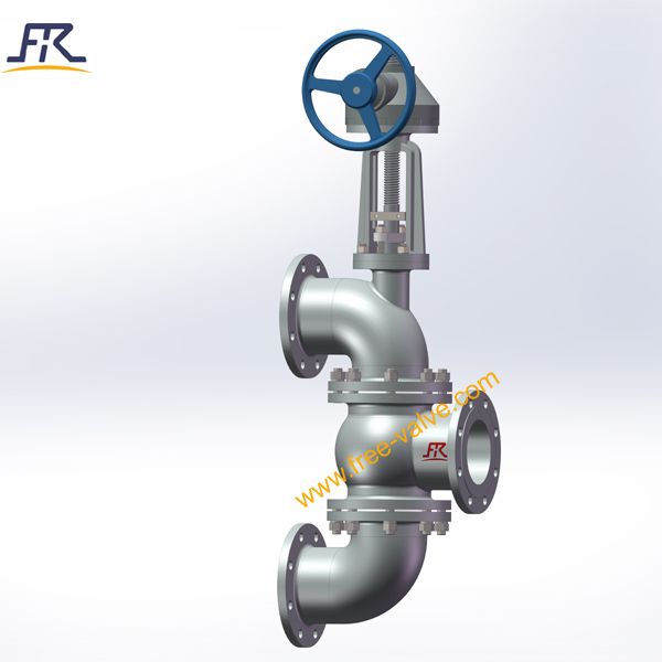 Worm Gear Operated three-Way Slurry Valve