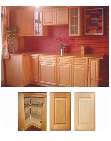 Solid wood Natural Maple Kitchen Cabinet