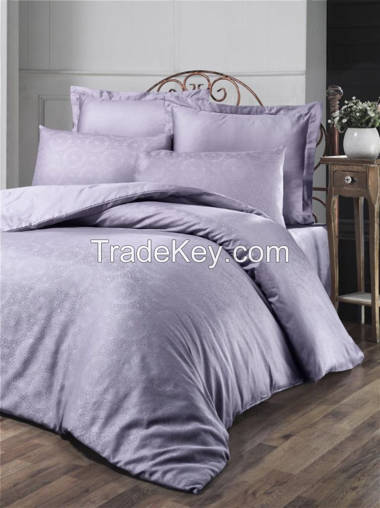 Cotton Satin Jacquard Duvet Cover And Comforter Sets