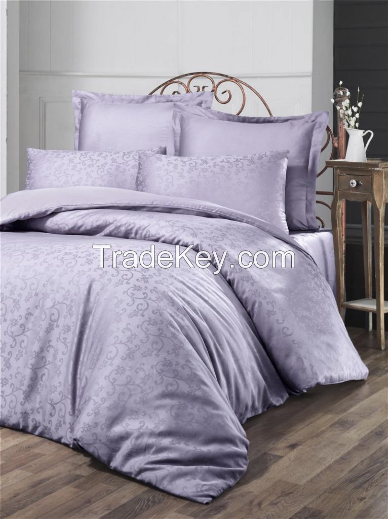 Cotton Satin Jacquard Duvet Cover and Comforter Sets