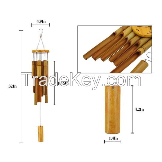 Bamboo Series Wind Chimes- 30 Inch, 6 Tubes