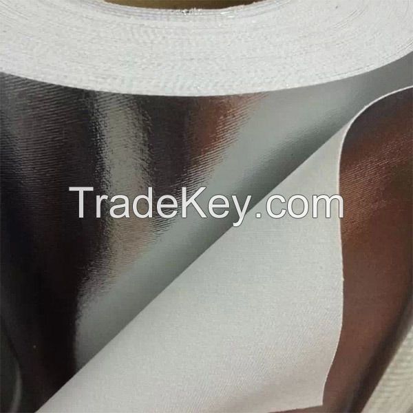 0.1mm-3mm Aluminized Glass Fiber Cloth Aluminum Foil Laminated Fiberglass Cloth AL-Foil Coated Fiberglass Fabric