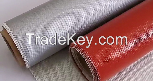 Fireproof and Waterproof Fire Resistant Fabric In Stock One or Both Sides Silicone Rubber Coated Fiberglass Cloth Fabric