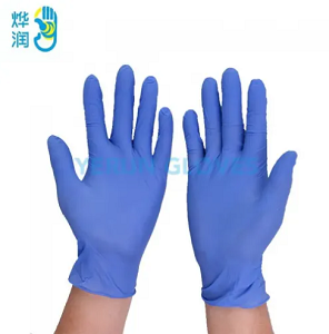 PVC Powder Disposable Synthetic Nitrile Gloves