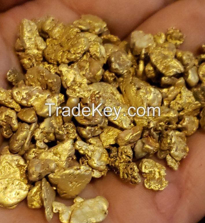 Raw Gold Nuggets and Gold Bars