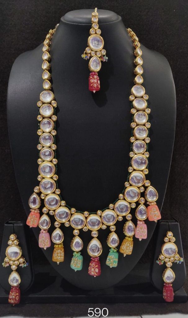 Kundan Long Necklace Set