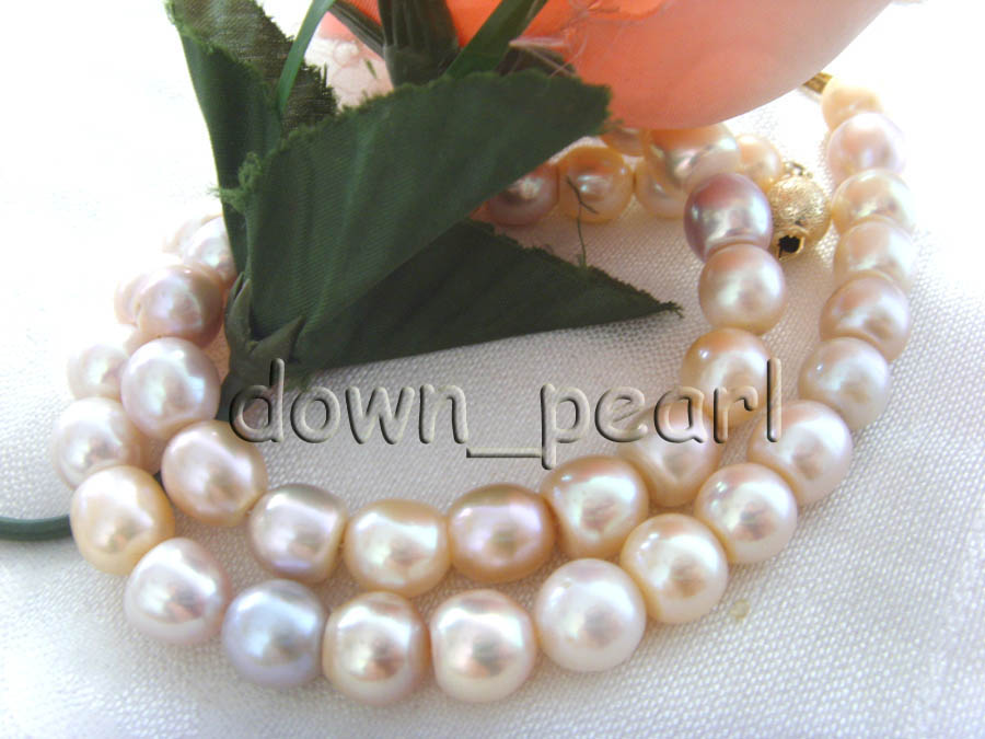 High Luster Purple Freshwater Cultured Pearl Necklace