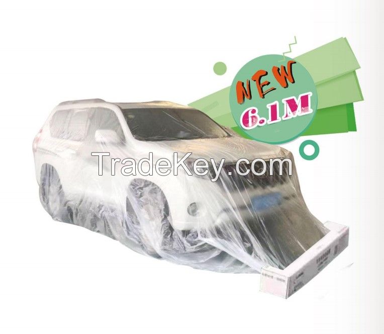 Printable logo 6m x 100m  pe plastic masking film for auto/car