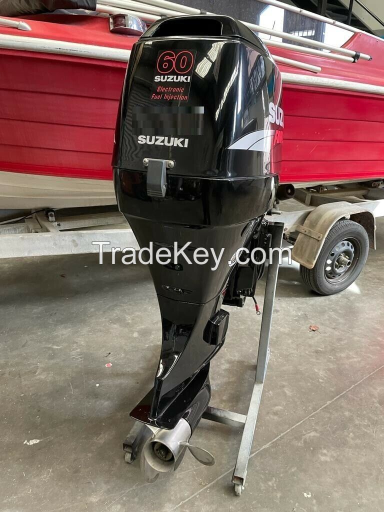 Used Suzuki 60HP 4-Stroke Outboard Motor Engine Motor is in excellent