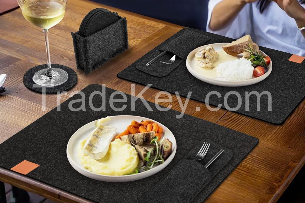 Customized Felt table placemat set  factory from Hebei AAA-Long Technology Coo.,Ltd