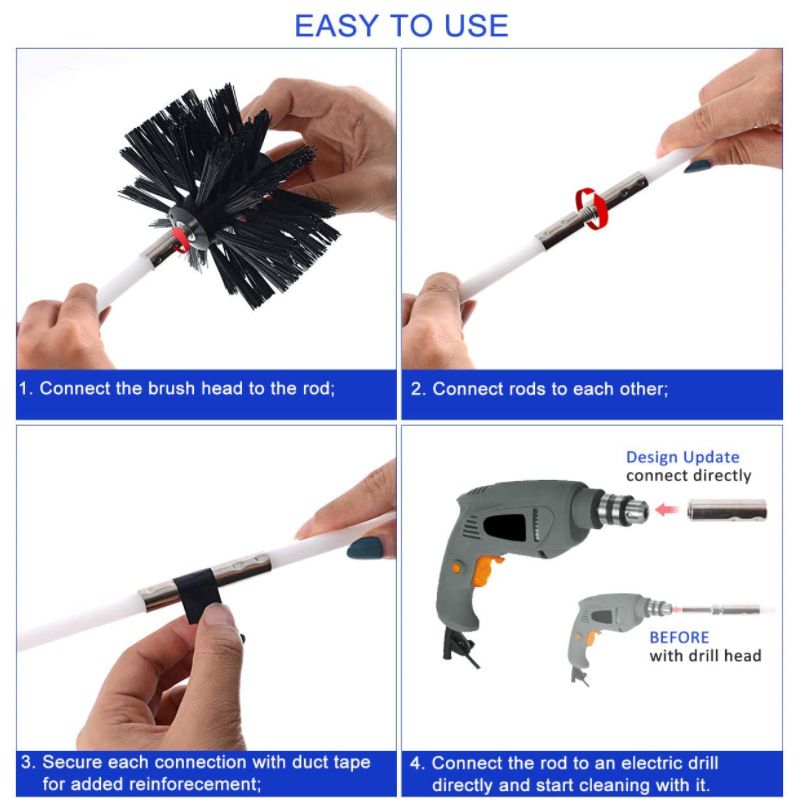 Amazon selling Electrical Drill Drive Chimney Dryer Vent Cleaning Brush