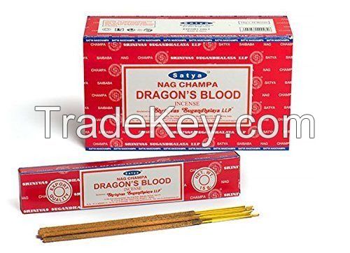 Satya Nag Champa DRAGONS BLOOD Incense Sticks large 180 gram box