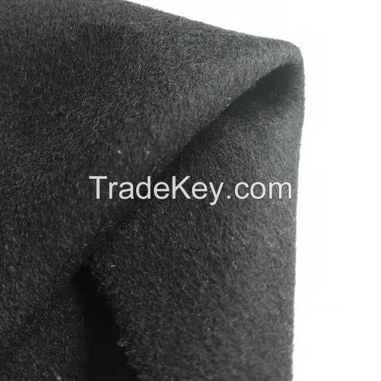 Anti radiation silver clothing 50%wool 50%oth single-sided smooth wool fabric 570-600G/M