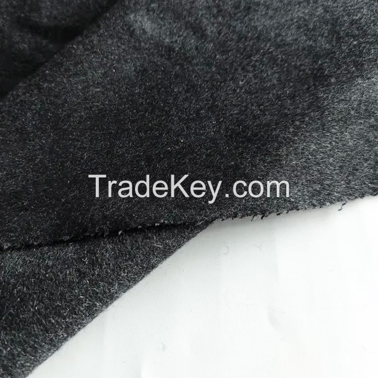 Luxury Vicryl Mesh 40%wool 60%oth Single-sided Crystal Smooth Wool Fabric 710g/m