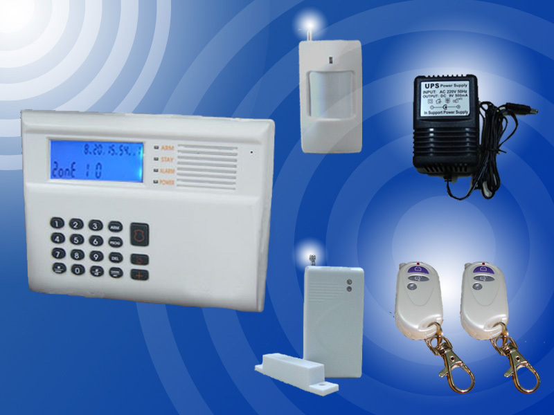 LCD GSM and Land Line Wireless Home Alarm